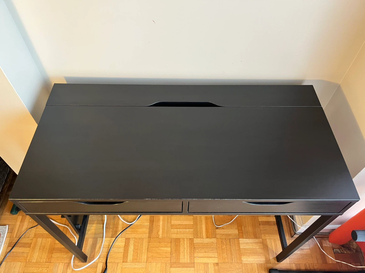 IKEA MICKE desk, black-brown