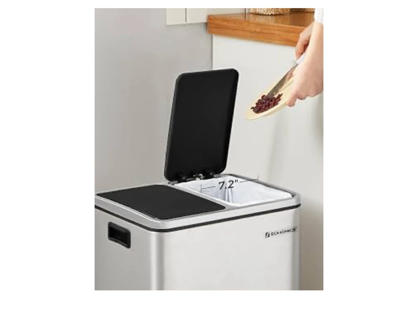 SONGMICS Dual Compartment Trash Can - photo 4