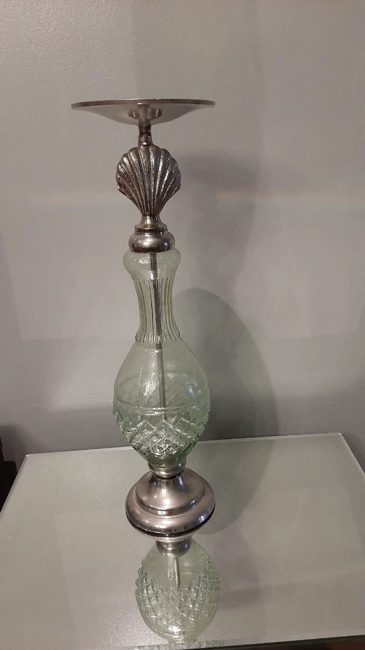 Decorative Glass and Metal Candle Holder