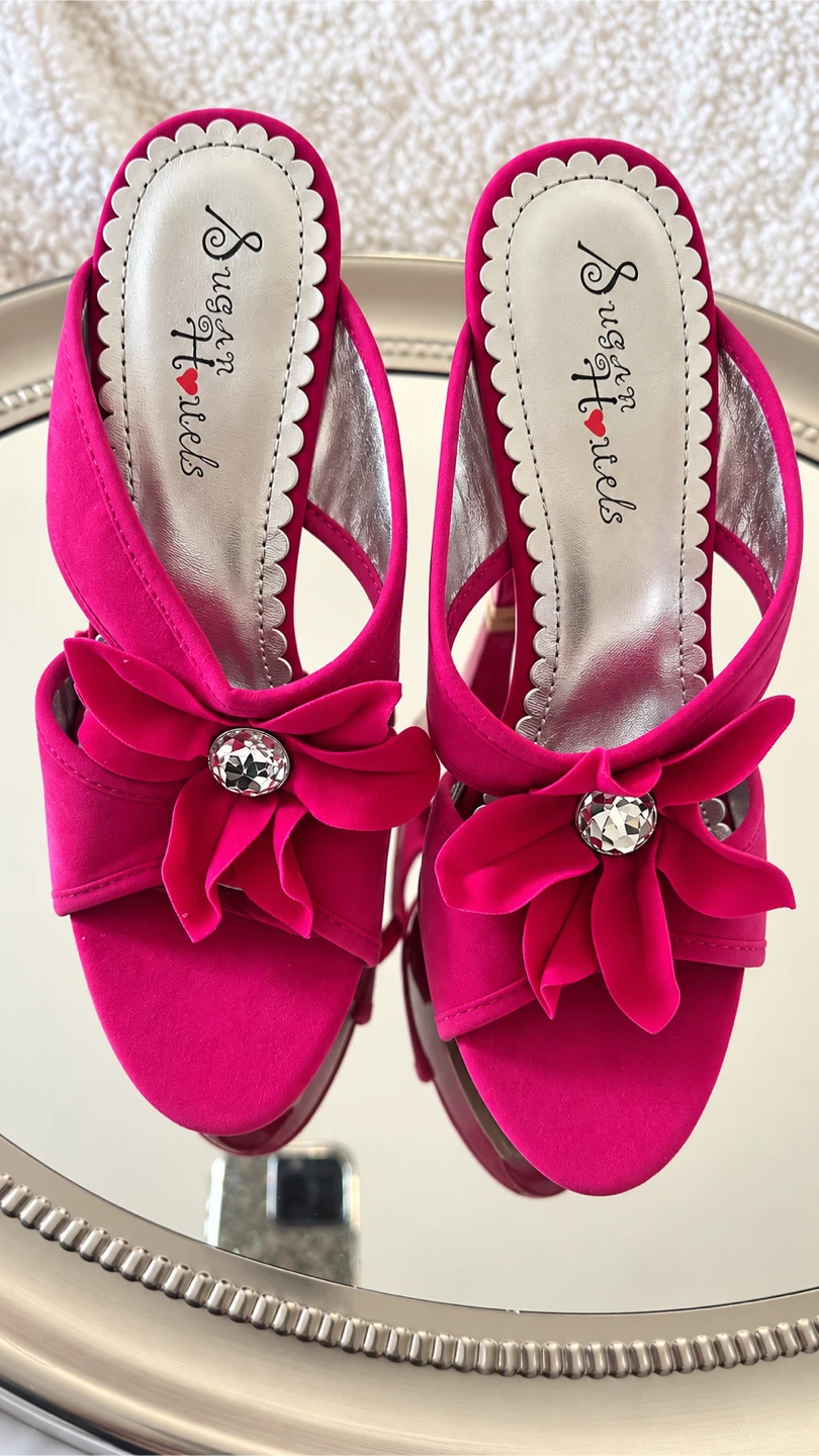 Sugar House Pink Floral Heels - photo 2