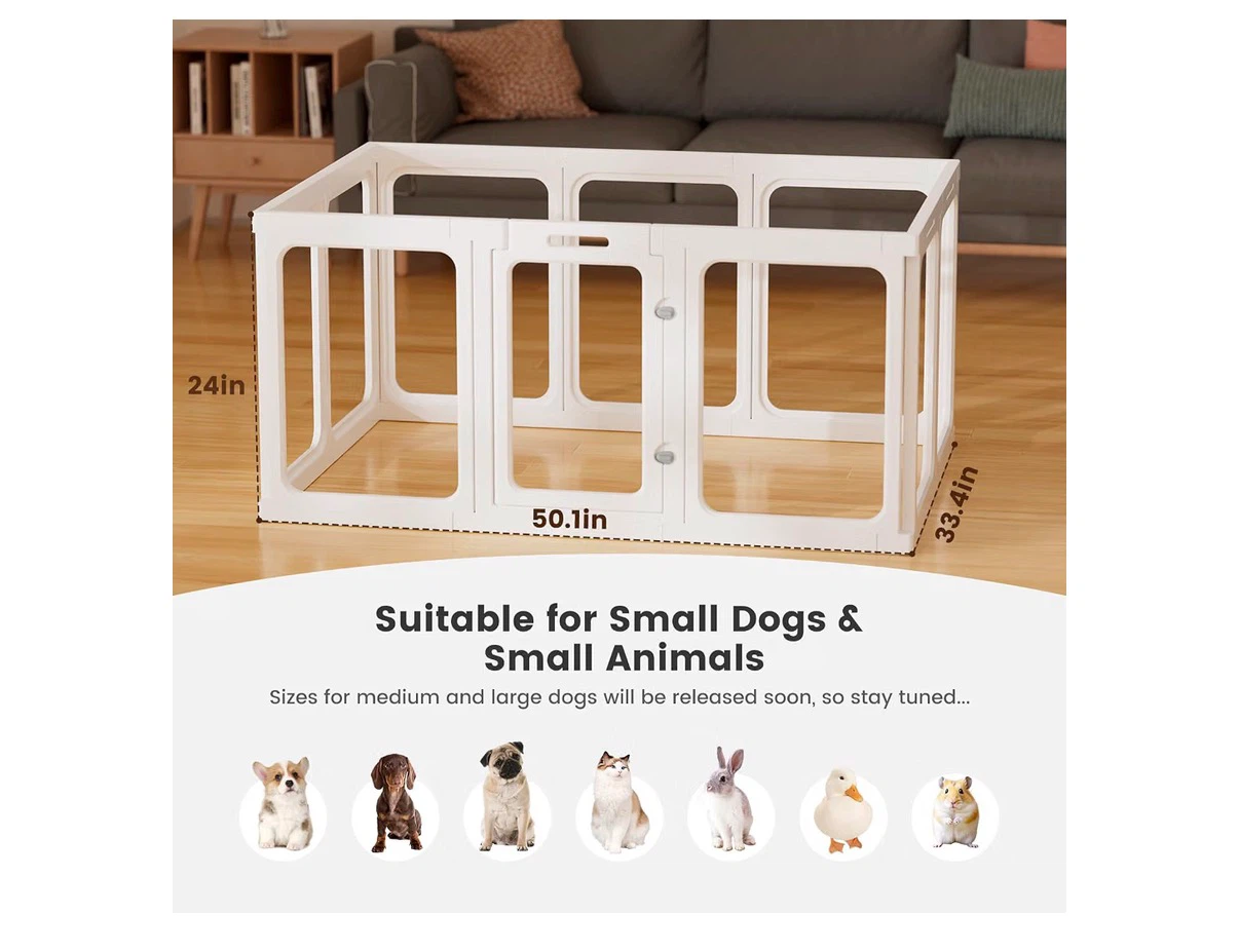 White 10-Panel Pet Playpen - photo 4