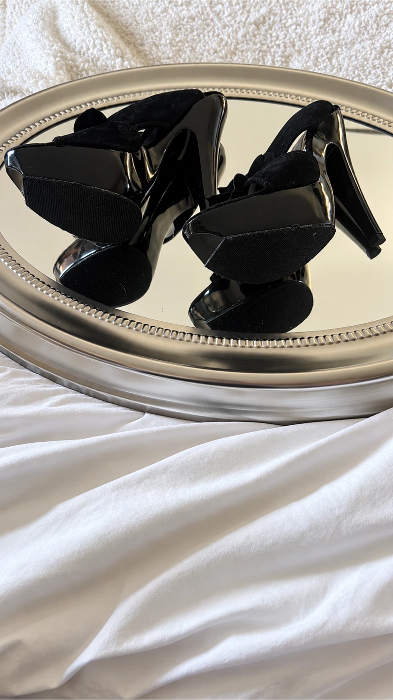 Sugar House Black Suede Heeled Mules - photo 3