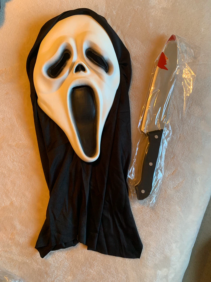 2-Piece Halloween Ghostface Mask and Knife Set - photo 3