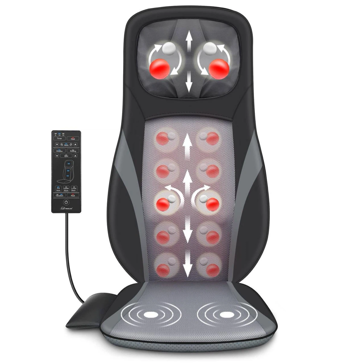 Shiatsu & Rolling Massage Seat Cushion with Heat — Like New - photo 2