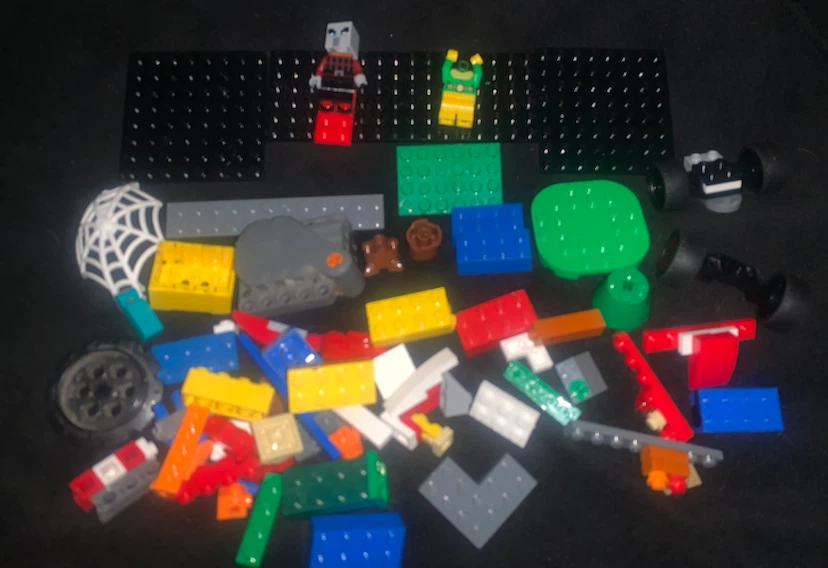 Assorted LEGO Minifigures and Building Bricks