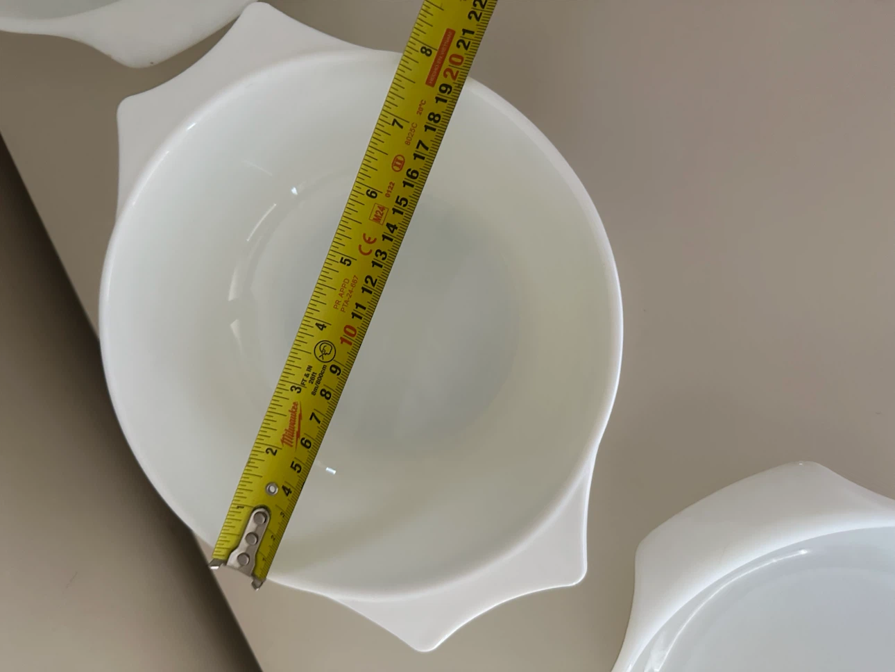 Vintage Milk Glass Casserole & Mixing Bowl Set of 3 - photo 5