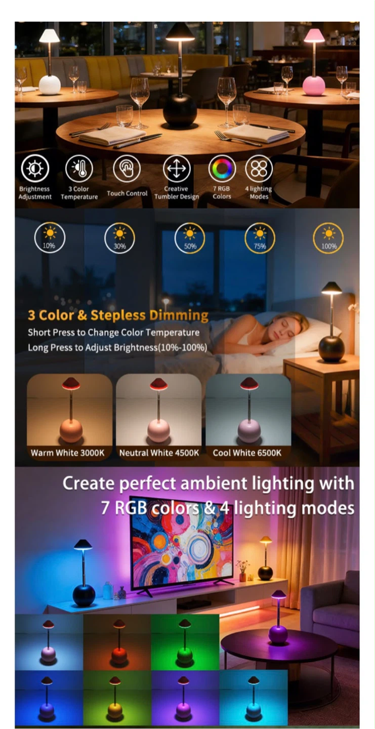 LED table lamp night light - photo 4