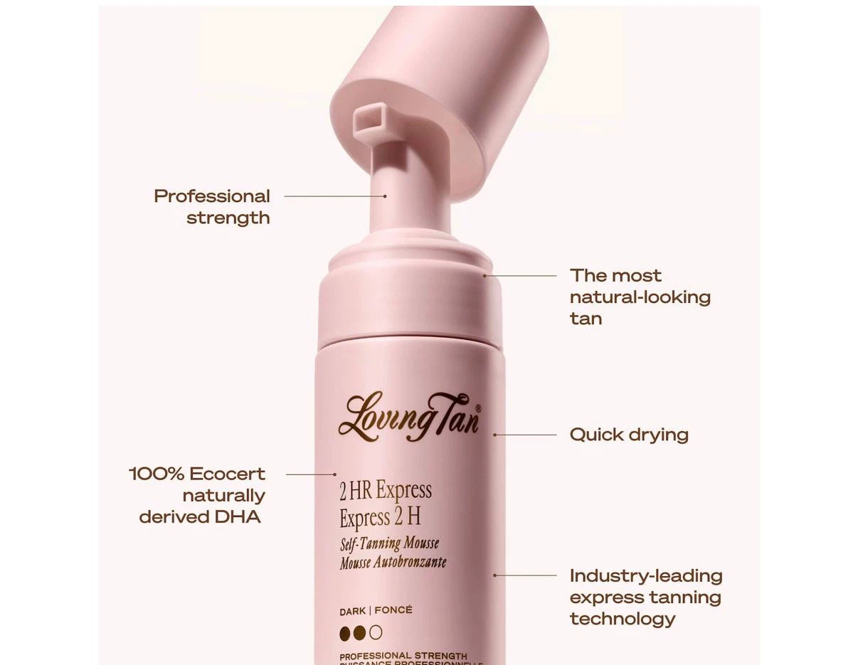 Loving Tan 2 HR Express Self-Tanning Mousse, Dark - photo 5