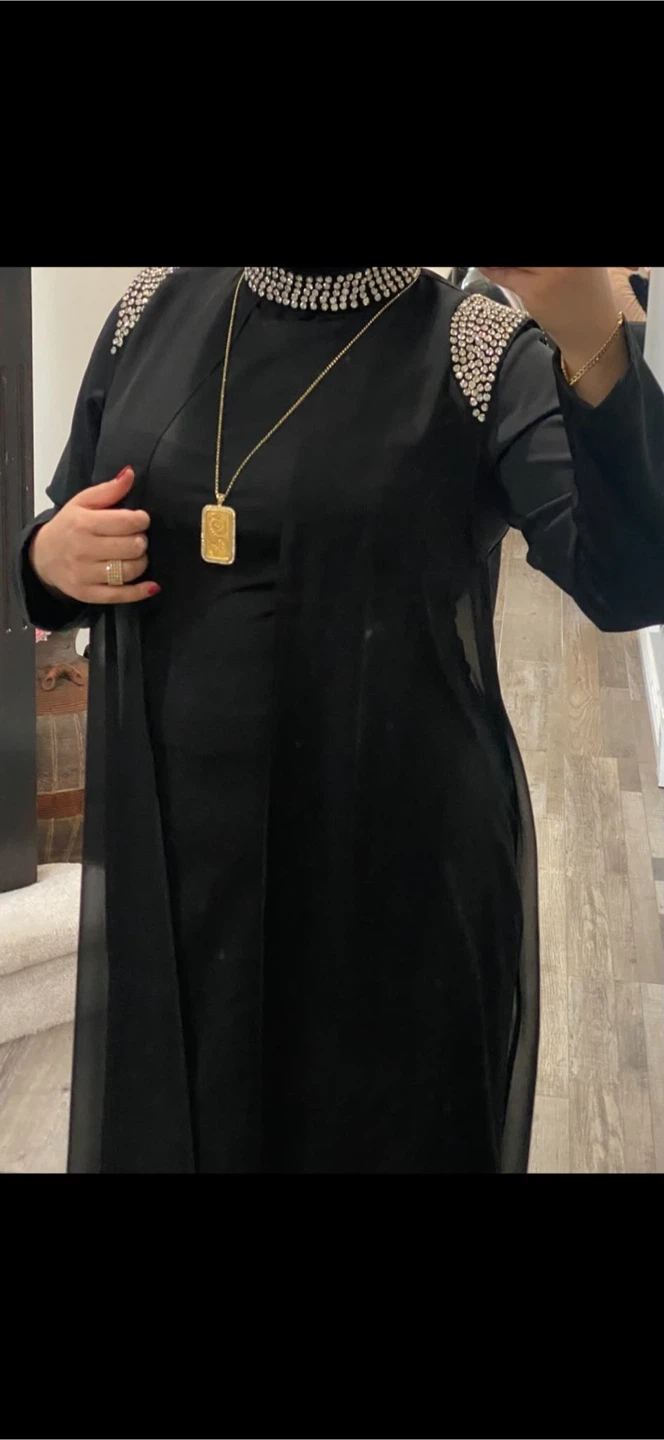 Black Embellished Long Dress