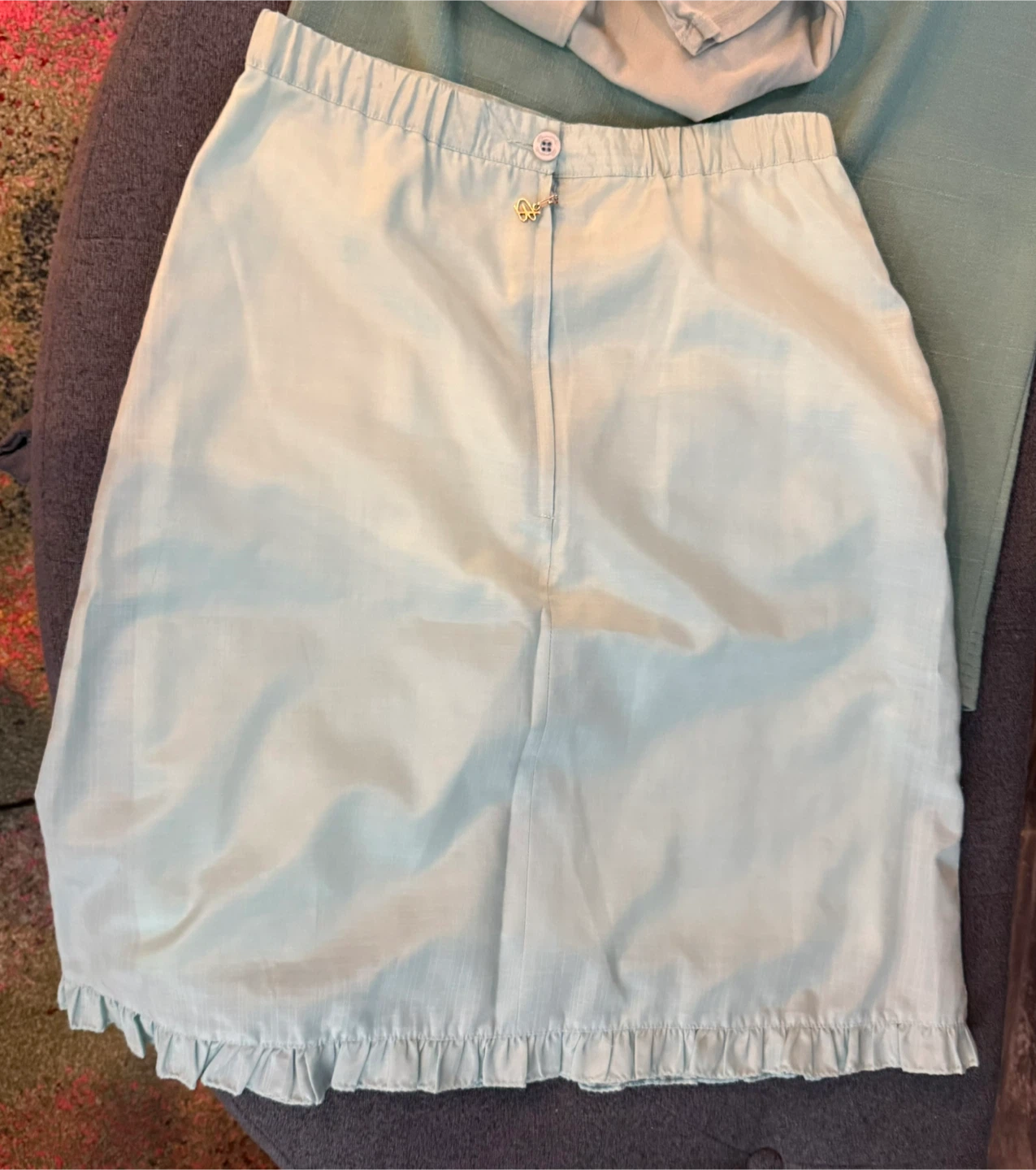 Bronsport Pastel blue skirt with ruffle trim - photo 3