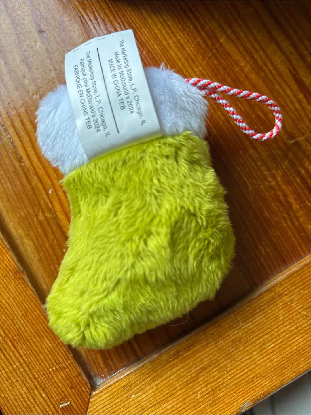 McDonald's 2024 Grinch Plush Ornament - photo 2