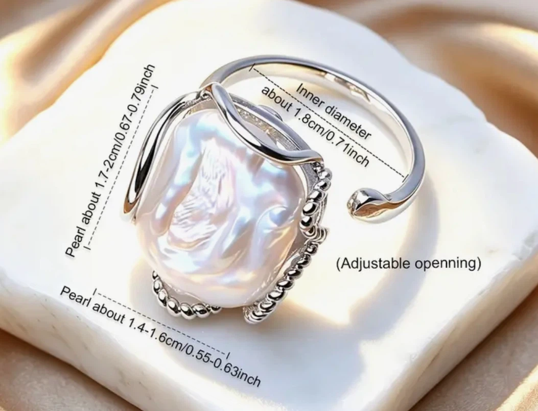 Freshwater Baroque Pearl Statement Ring 2 for $15 - photo 2