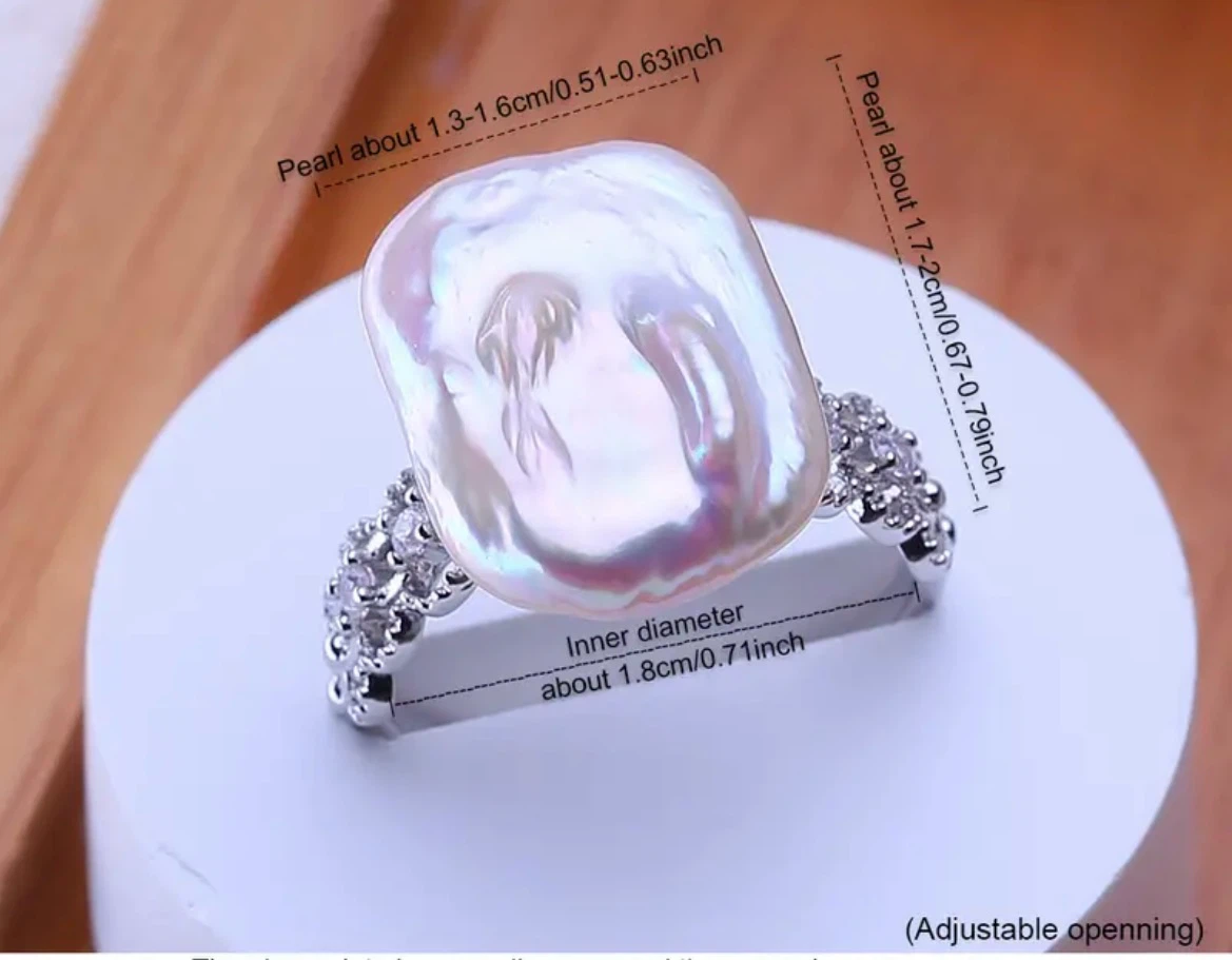 Freshwater Baroque Pearl Statement Ring 2 for $15 - photo 3