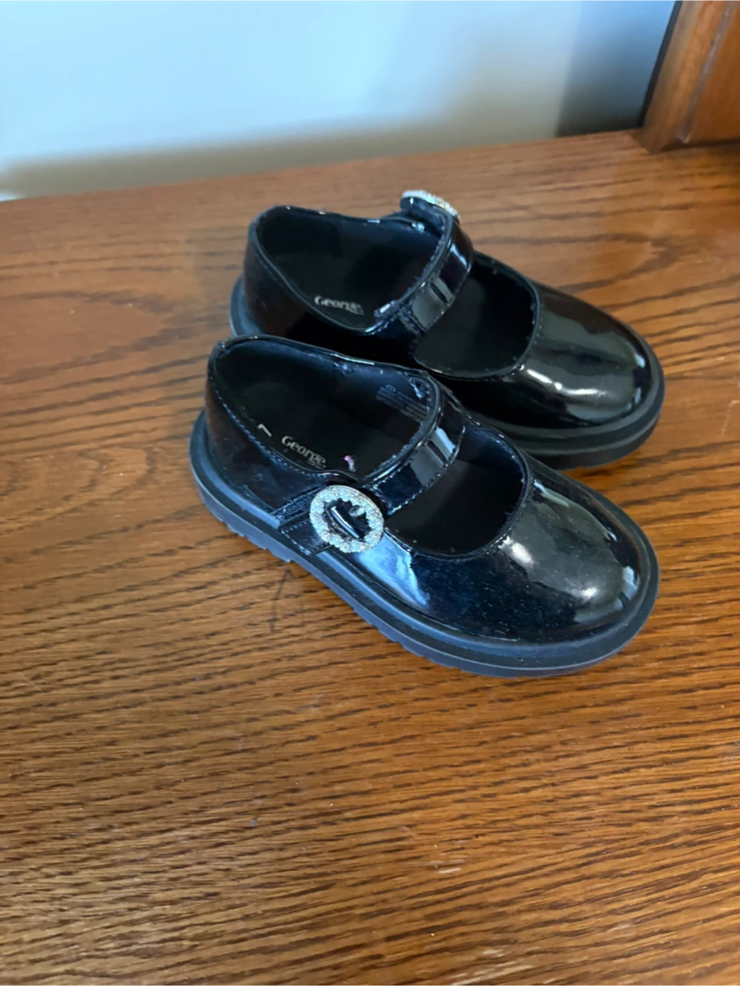 7t George Kids Black Mary Jane Shoes Size 7 - photo 2