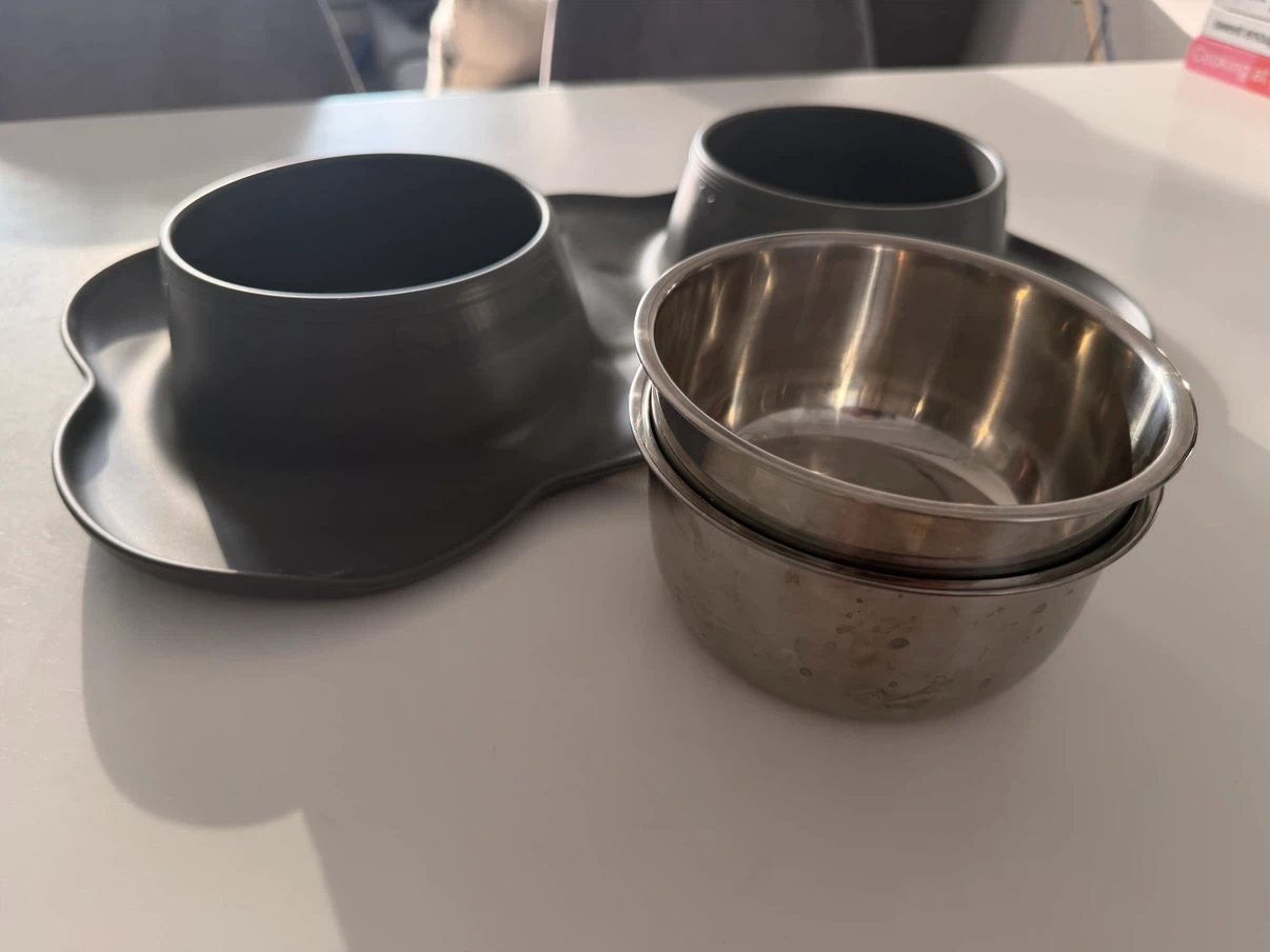 Double Pet Bowl with Silicone Mat - photo 3