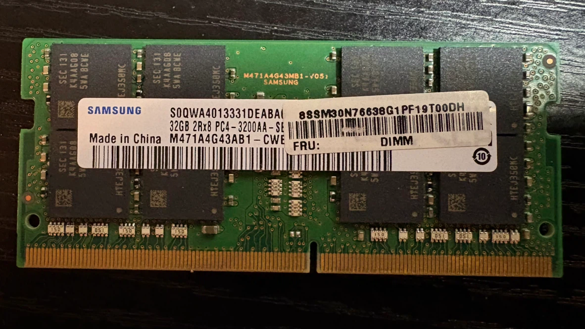 Samsung 32GB DDR4 PC4-3200AA Laptop Memory