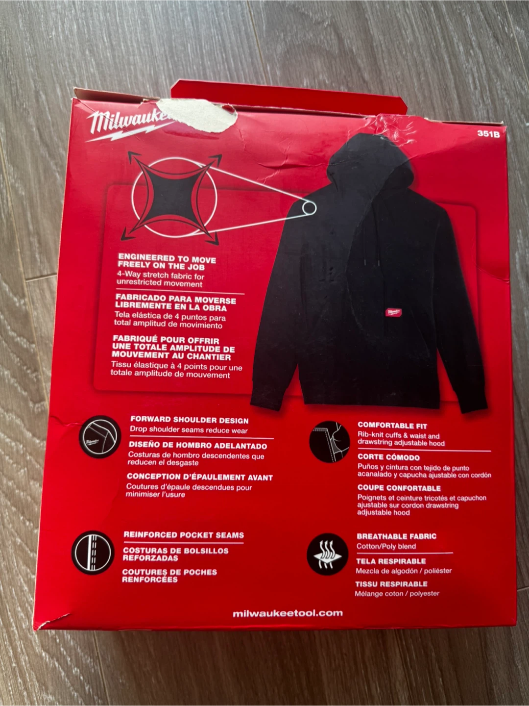 Milwaukee Freeflex Pullover Hoodie - Black - Large - photo 3