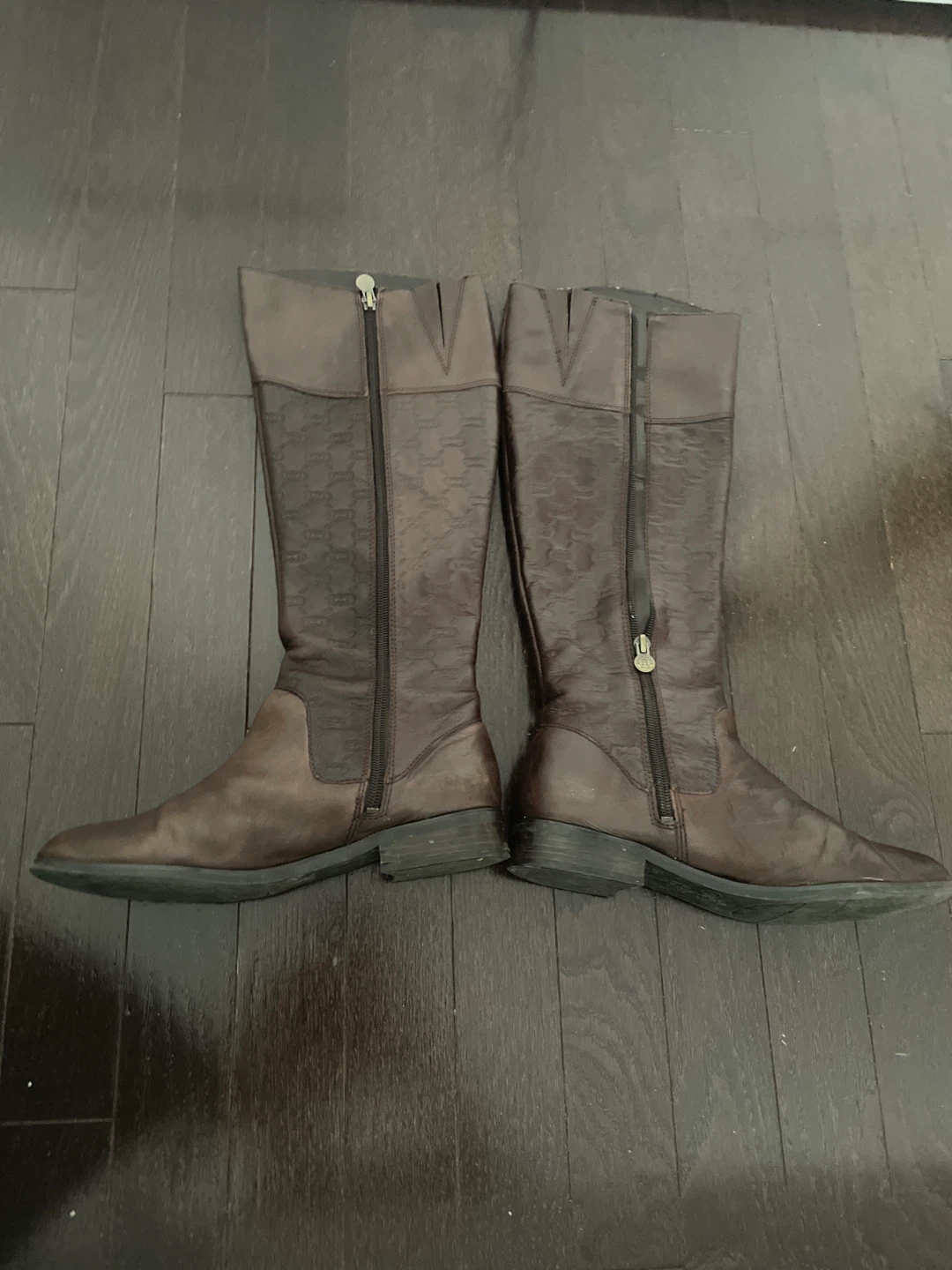 Etienne Aigner brown leather knee-high boots - photo 2