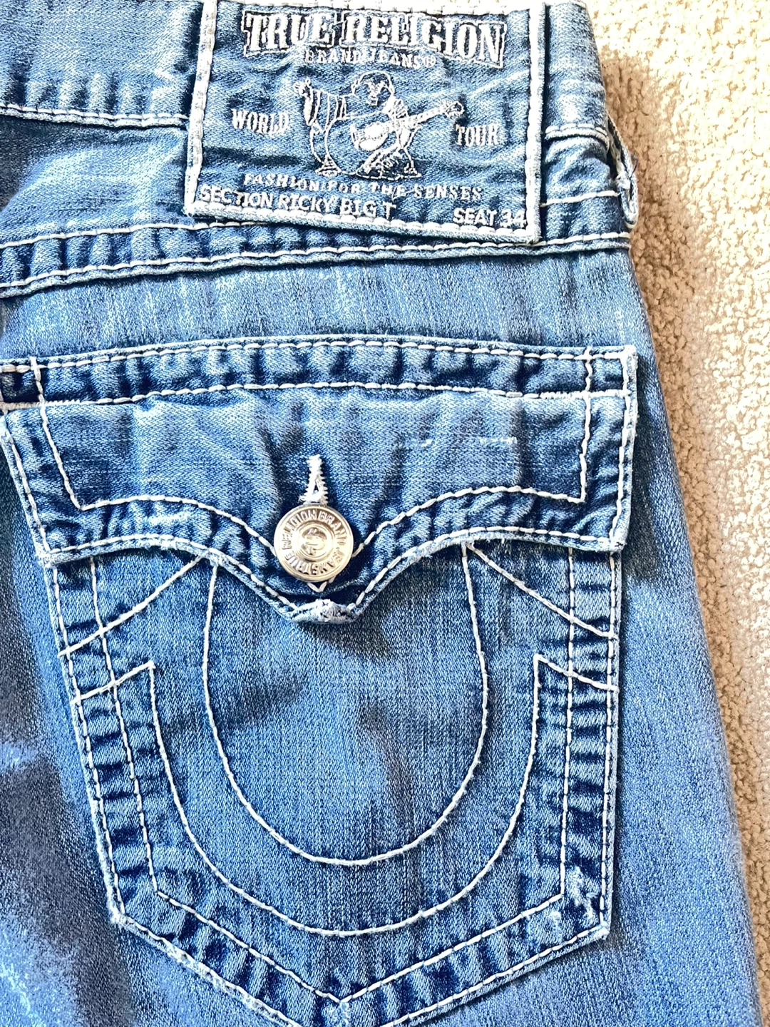 True Religion Ricky Big T Jeans Size 34 - photo 3