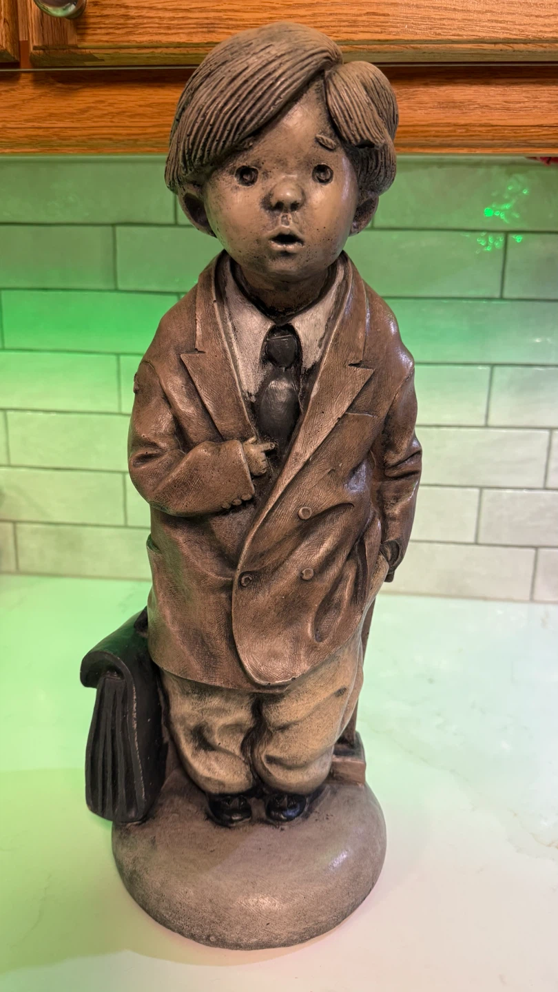 Vintage Boy Figurine Statue