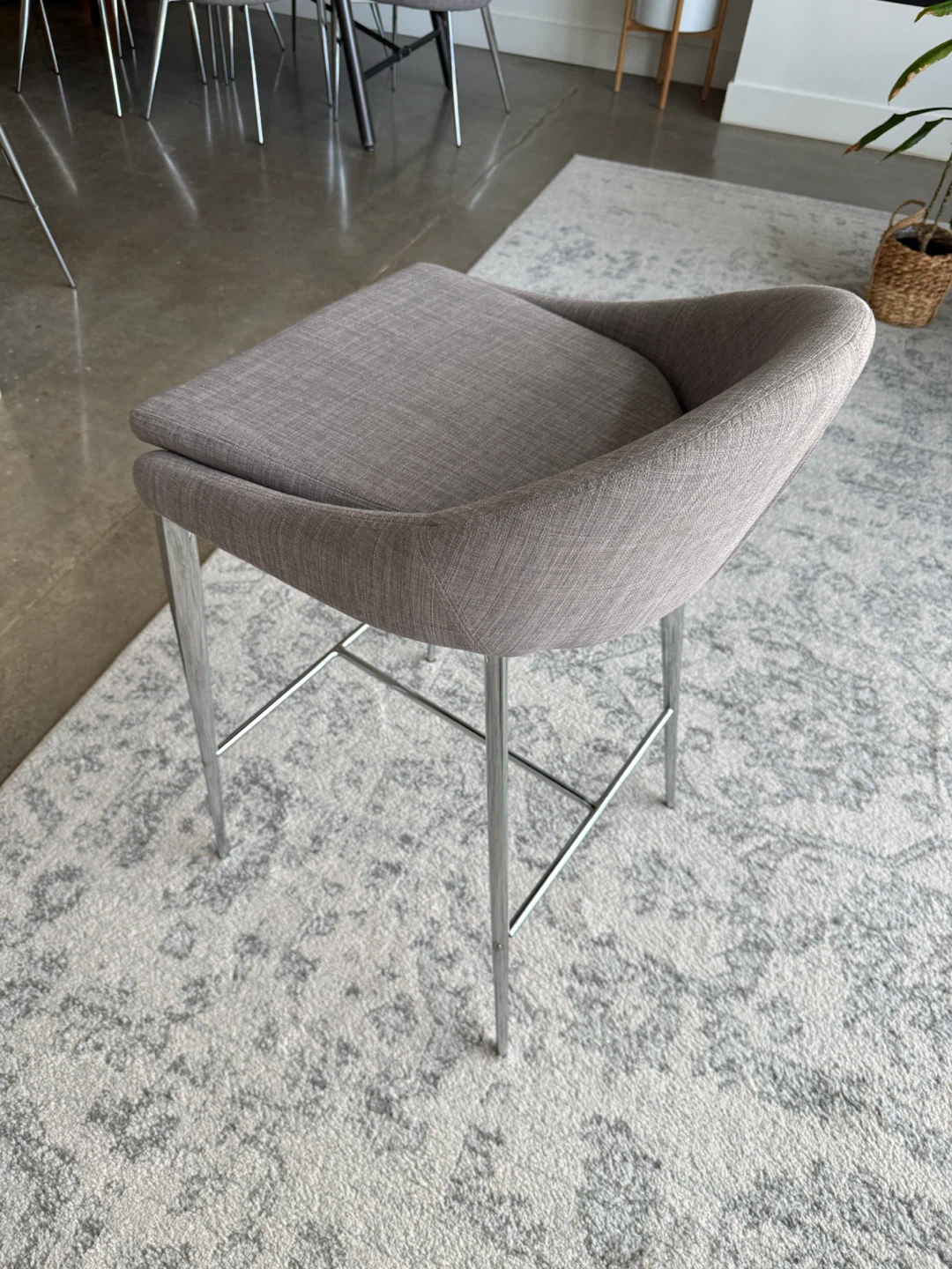 Set of Four Grey Kitchen Bar Stools - photo 2
