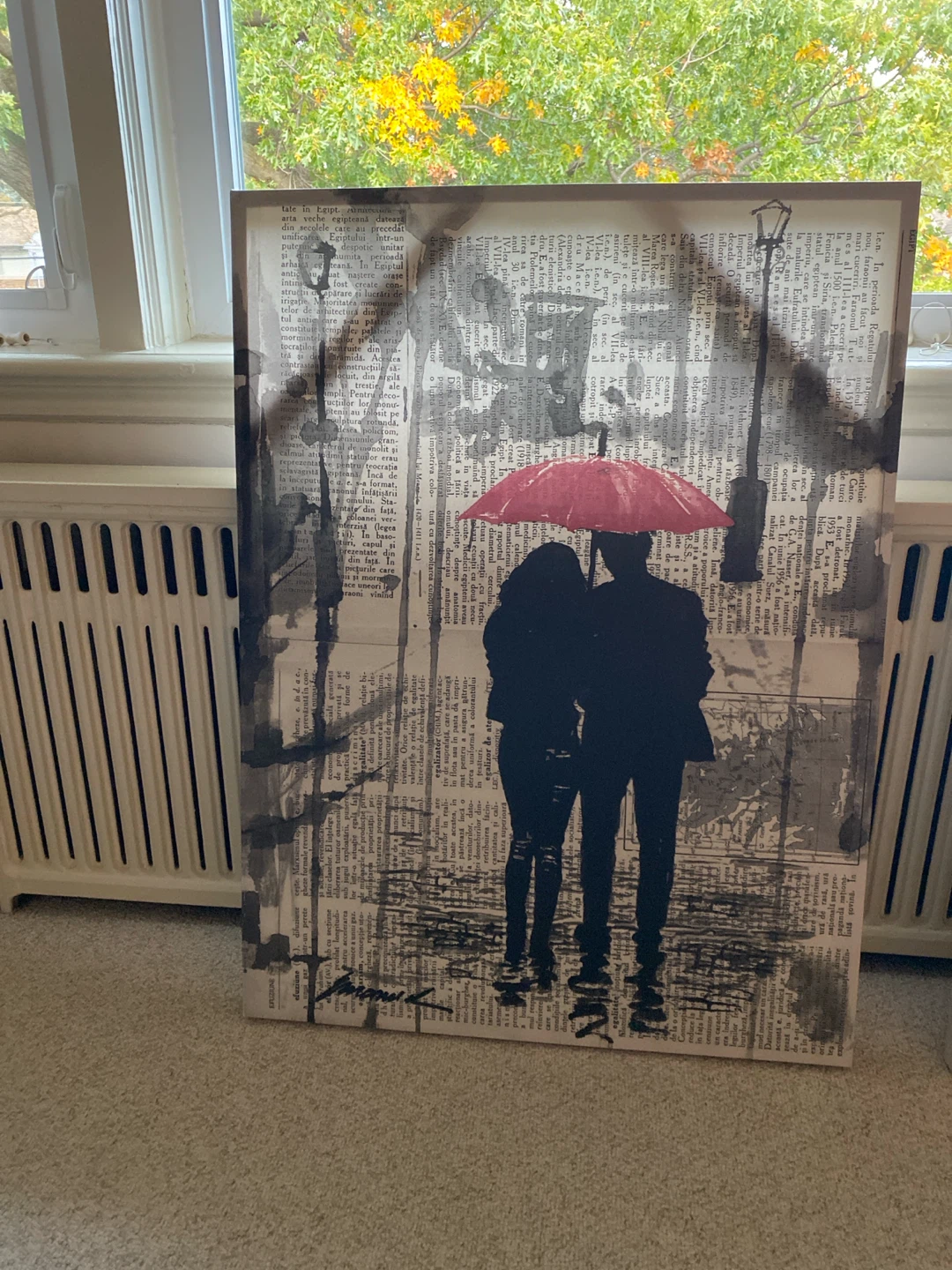 Canvas Wall Art Couple under Umbrella