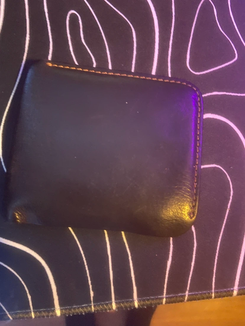 Black Leather Bi-Fold Wallet - photo 2