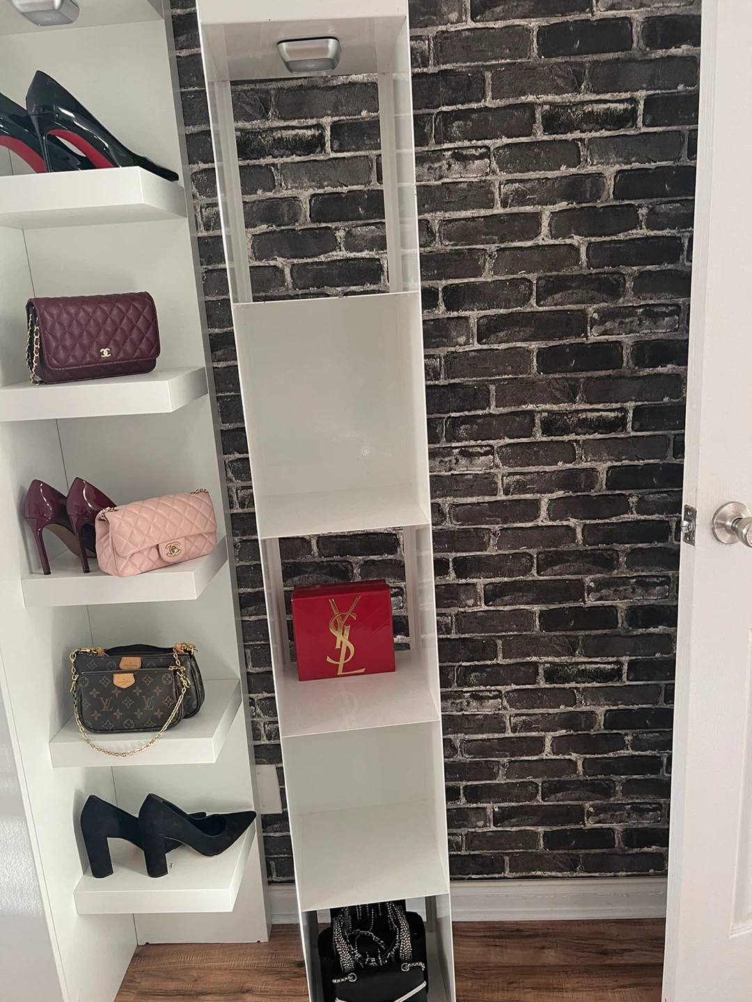 White Tall Slim Shelving Unit - photo 5