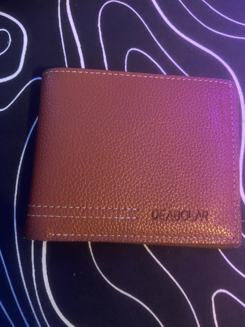 DEABOLAR Brown Bifold Wallet