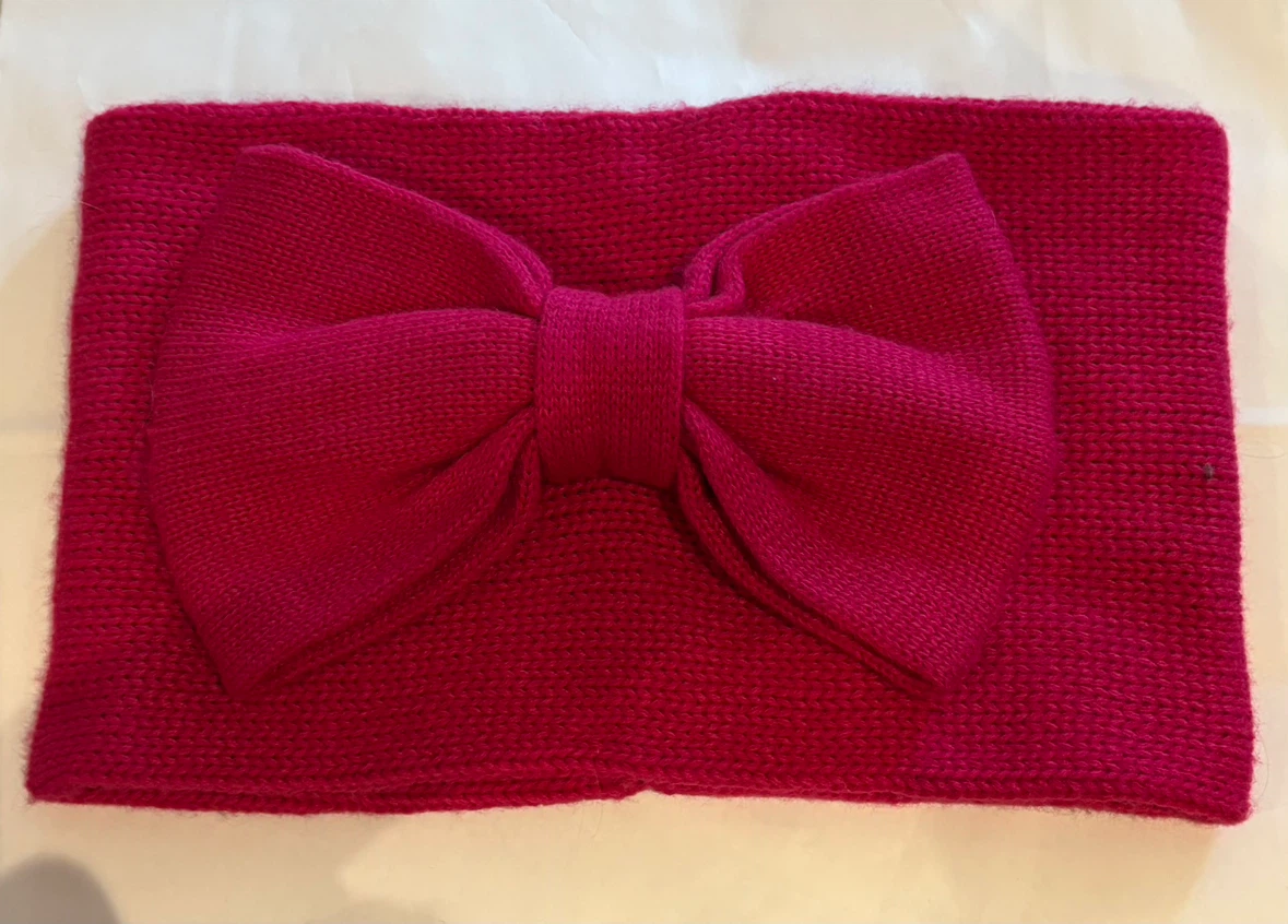 Kate Spade New York Pink Bow Muffler/Headband