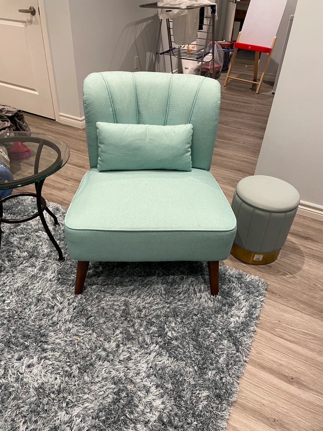 Mint Green Single Sofas Couch with Cushion