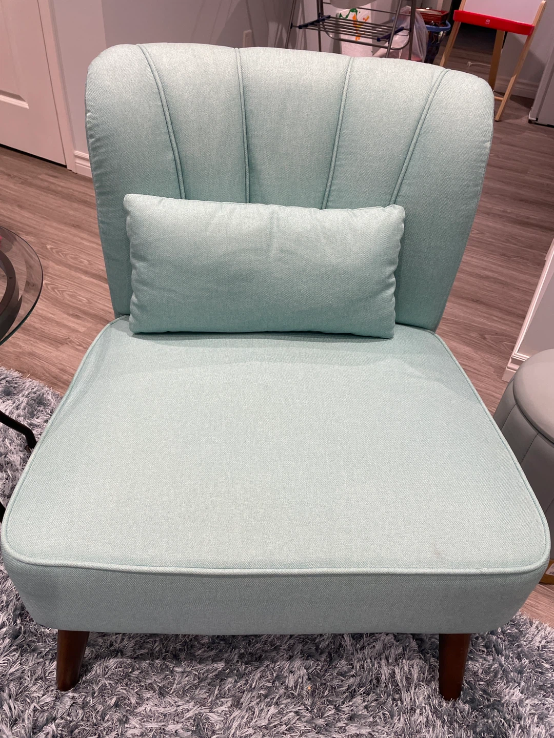Mint Green Single Sofas Couch with Cushion - photo 2