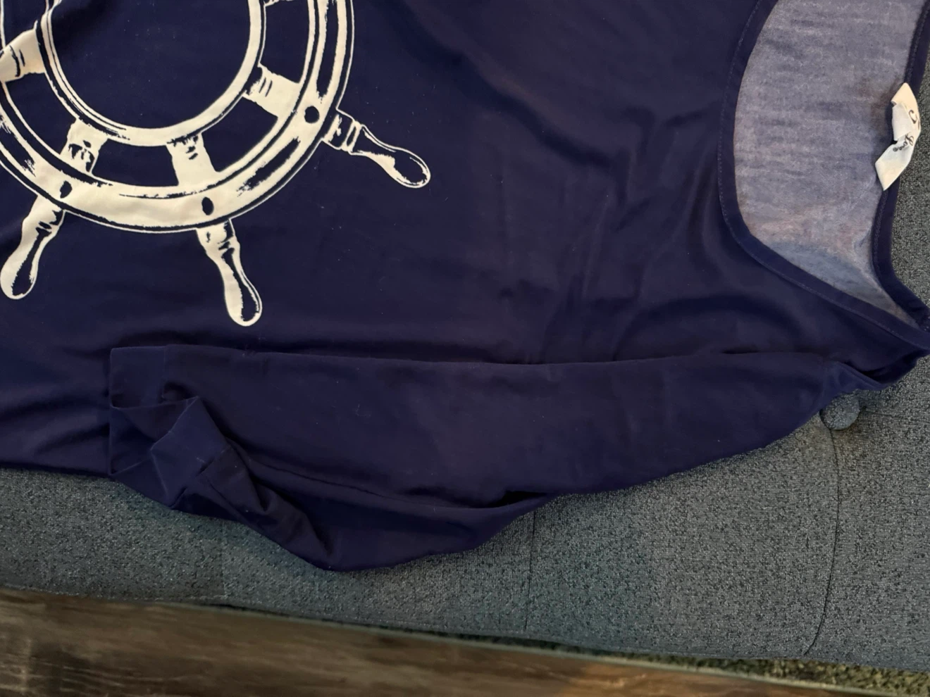 Navy Blue Nautical Print Dress - photo 2