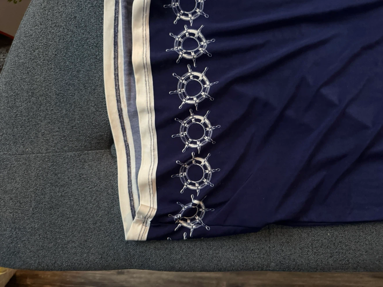 Navy Blue Nautical Print Dress - photo 4