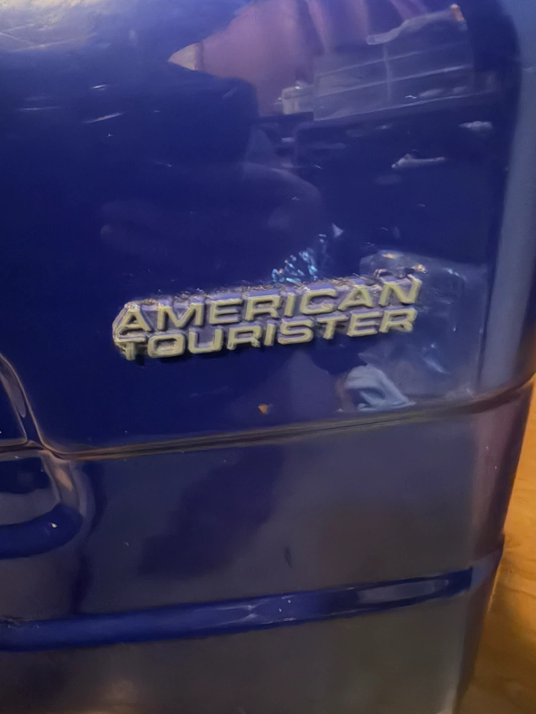 American Tourister Blue Hardside Spinner Suitcase
