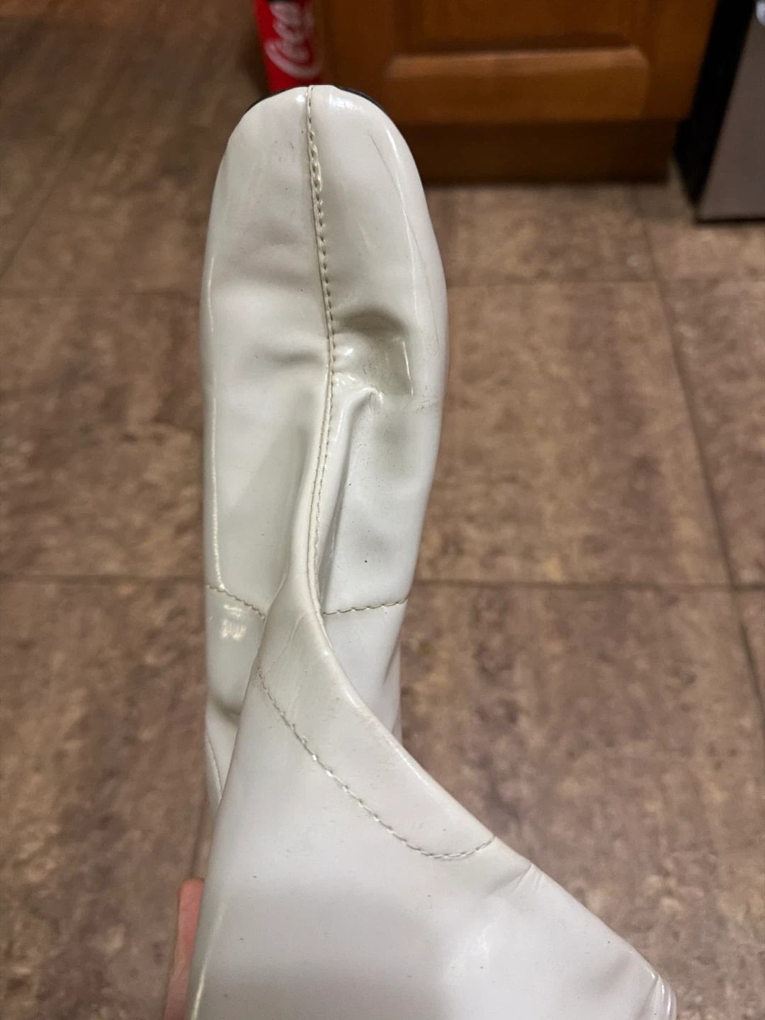 White Patent Over-the-Knee Boots 80s - photo 3