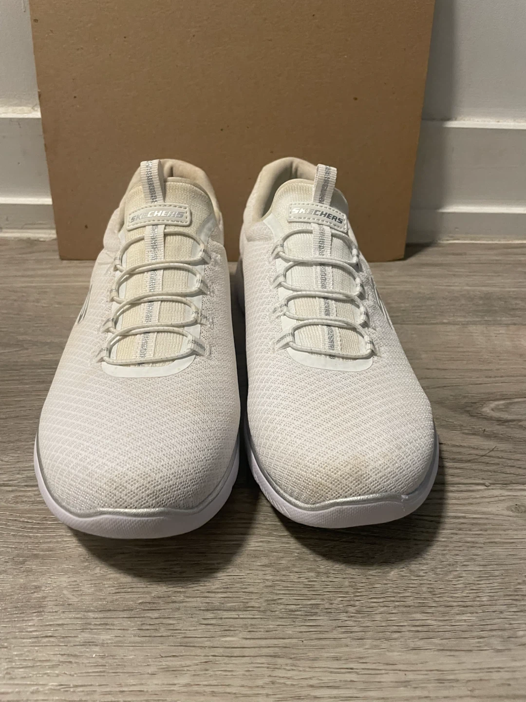 White Skechers Slip-On Sneakers - photo 2