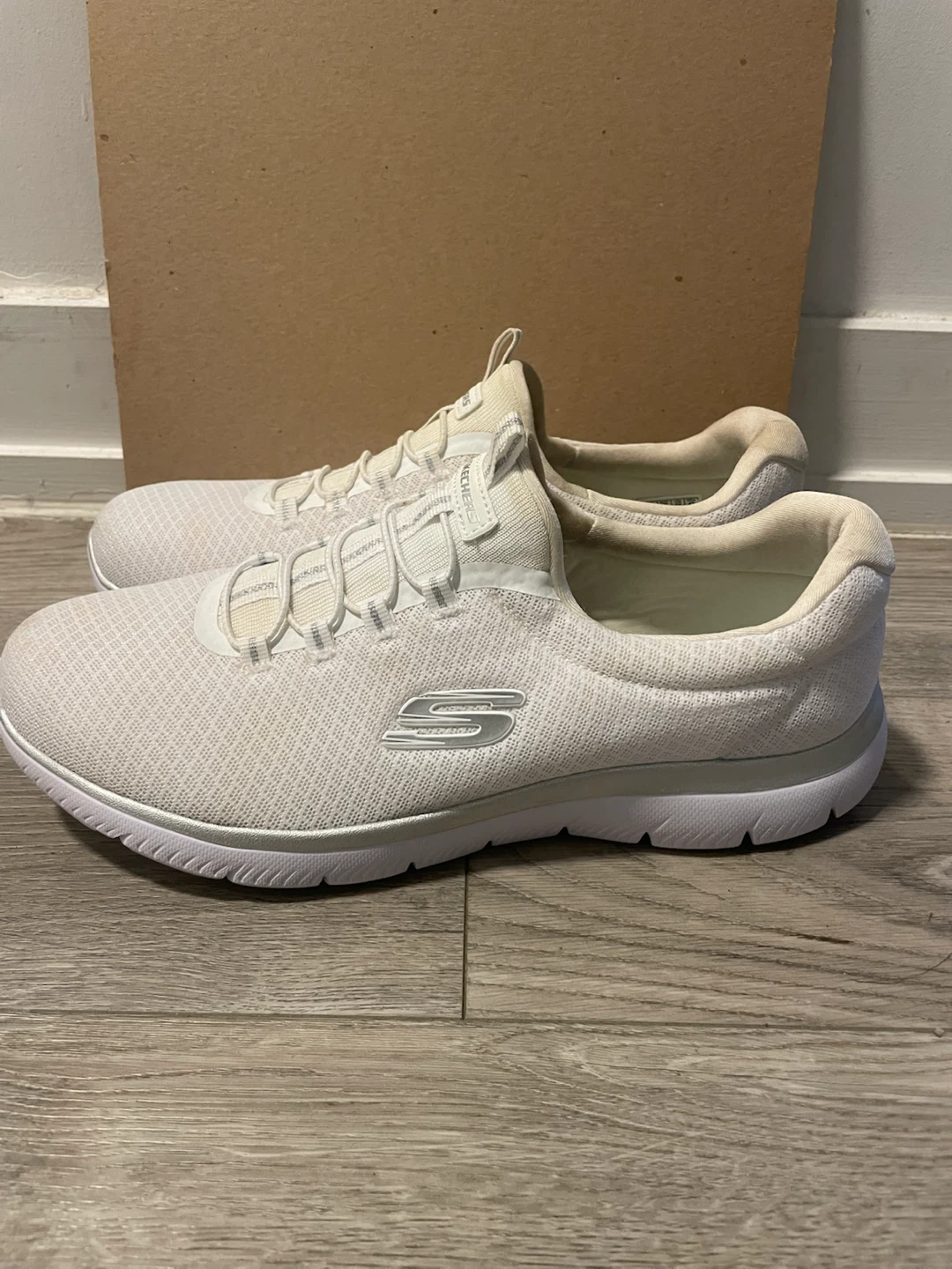 White Skechers Slip-On Sneakers - photo 3