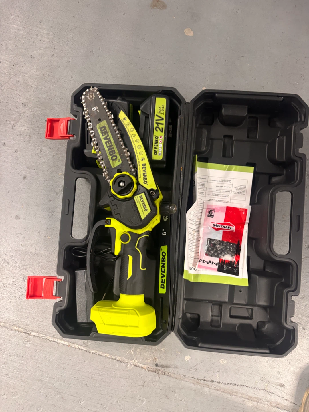 DEVENBO 6-Inch Cordless Electric Chainsaw