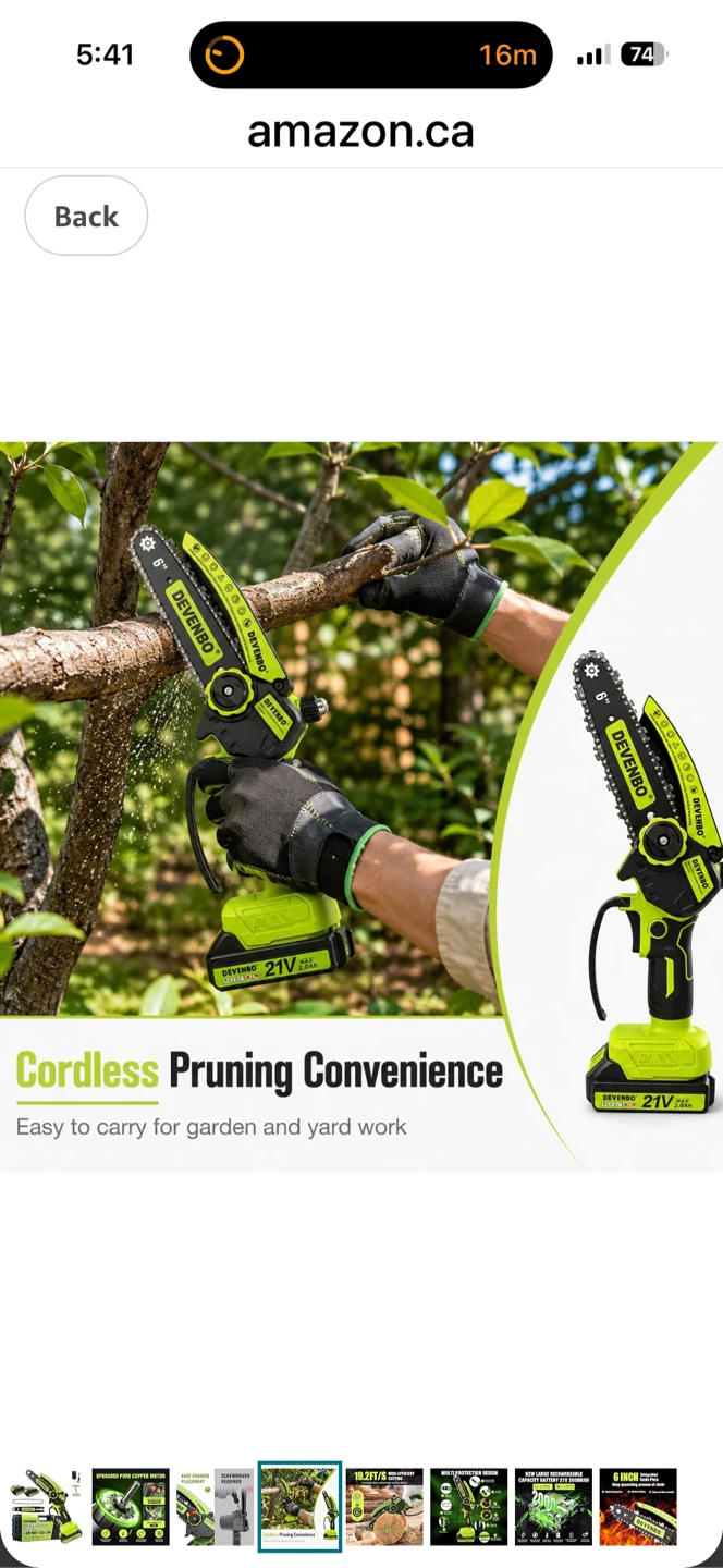 DEVENBO 6-Inch Cordless Electric Chainsaw - photo 3