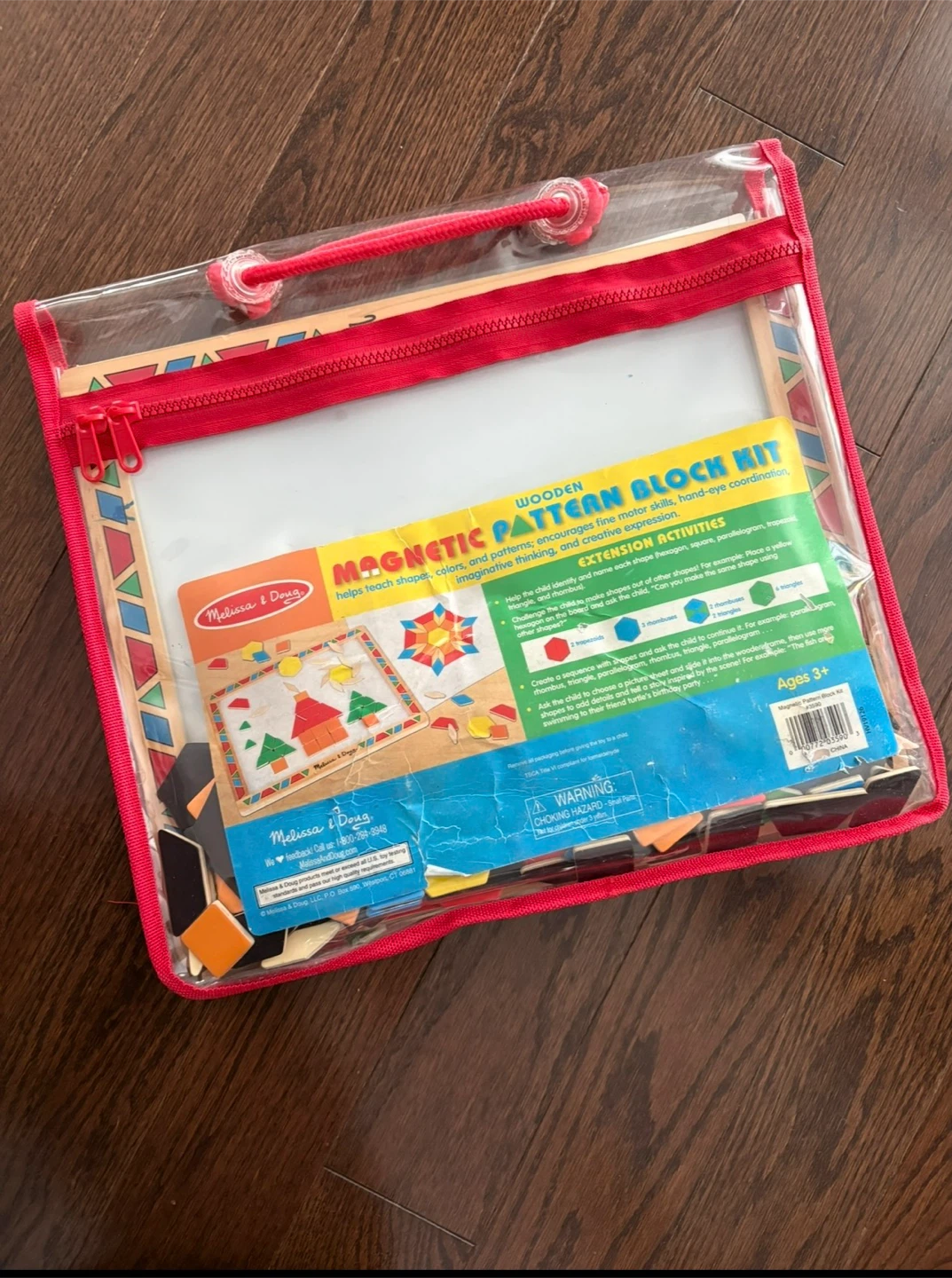 Melissa & Doug Wooden Magnetic Pattern Block Kit