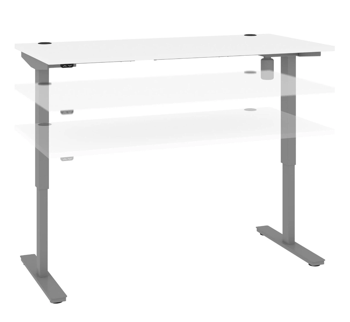 Bestar Height-Adjustable Desk in White - photo 2