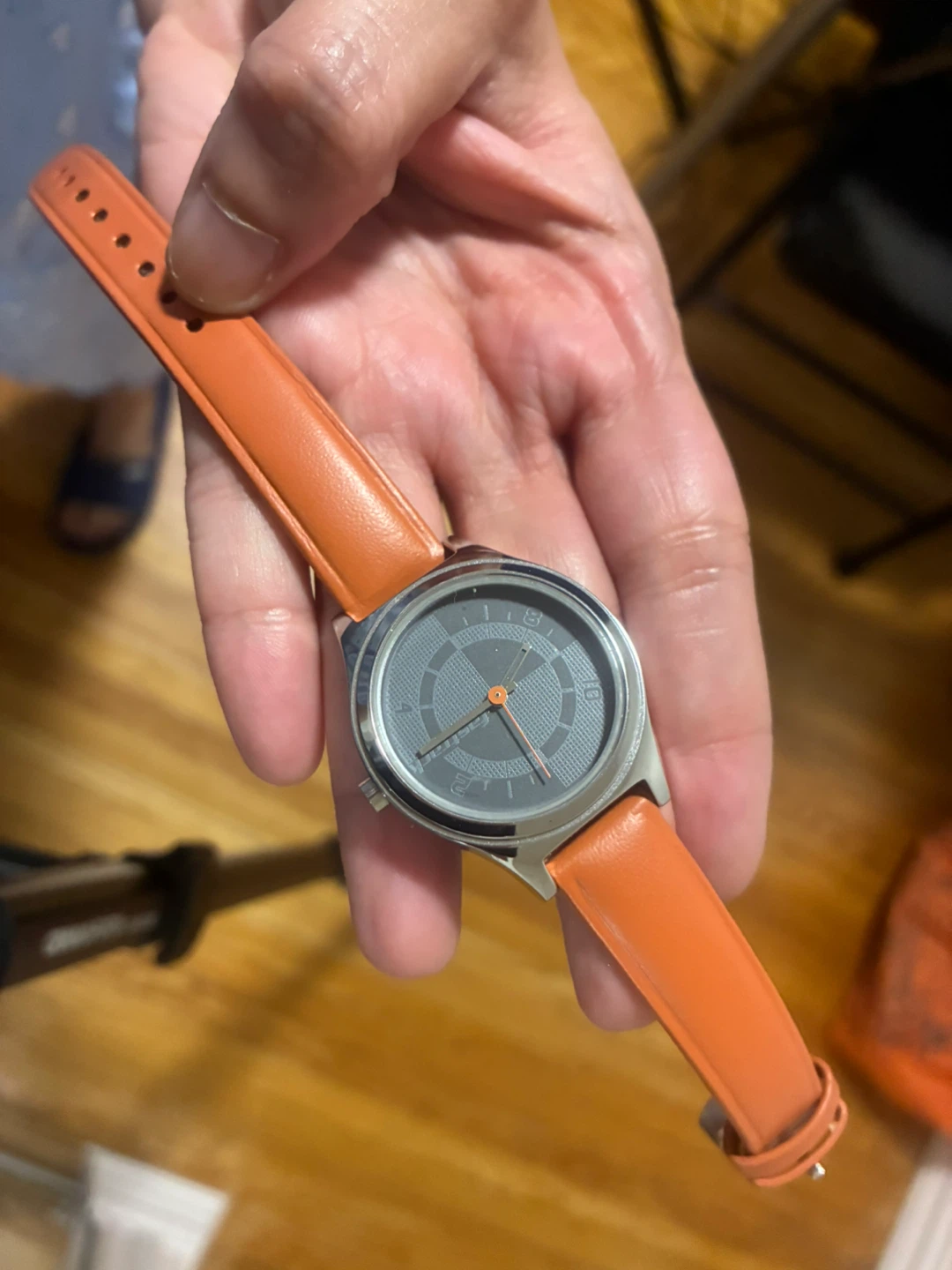 Fastrack Analog Watch with Orange Strap