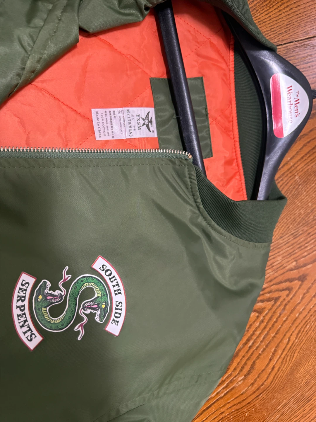 South Side Serpents Olive Green Bomber Jacket - photo 3