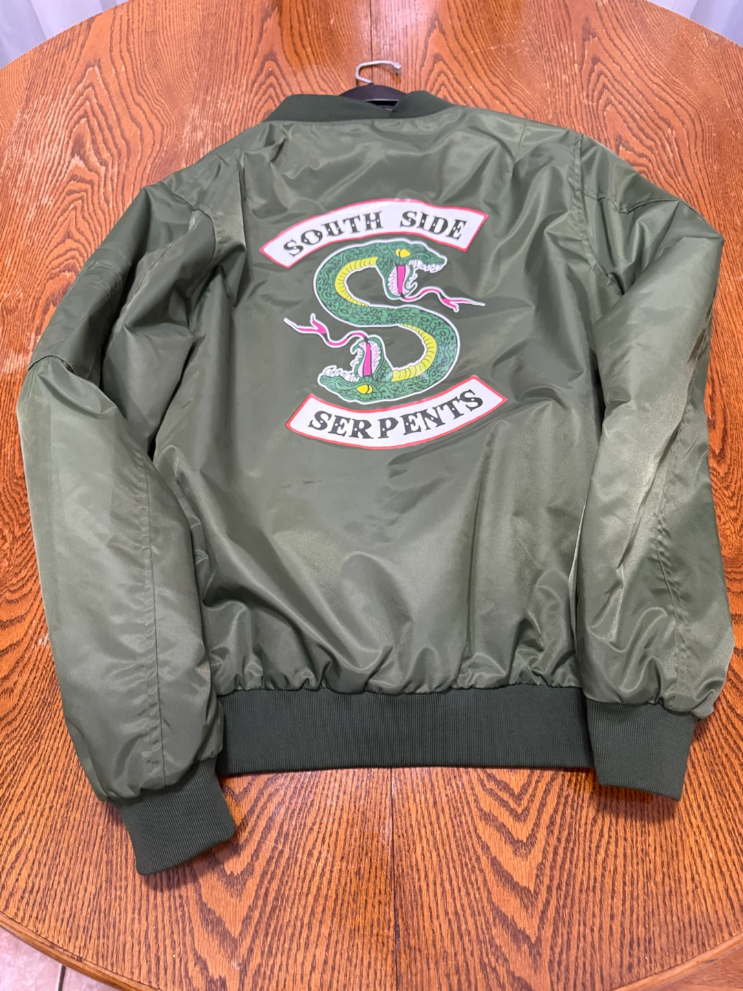 South Side Serpents Olive Green Bomber Jacket - photo 4