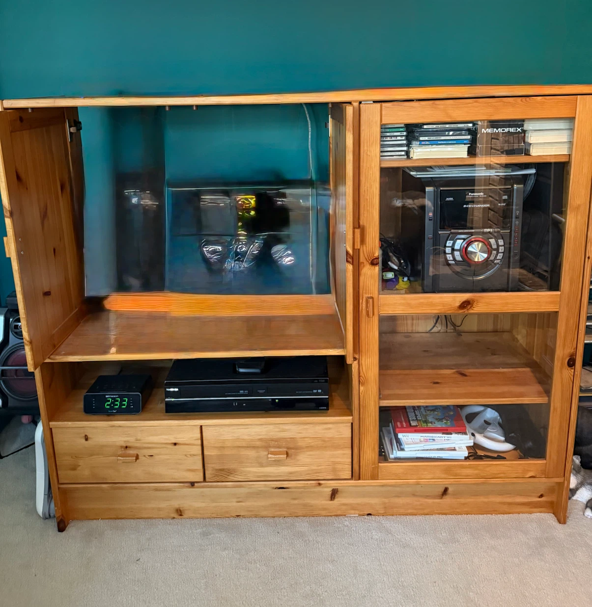 IKEA Solid Pine Wood Entertainment Unit with Storage - photo 2