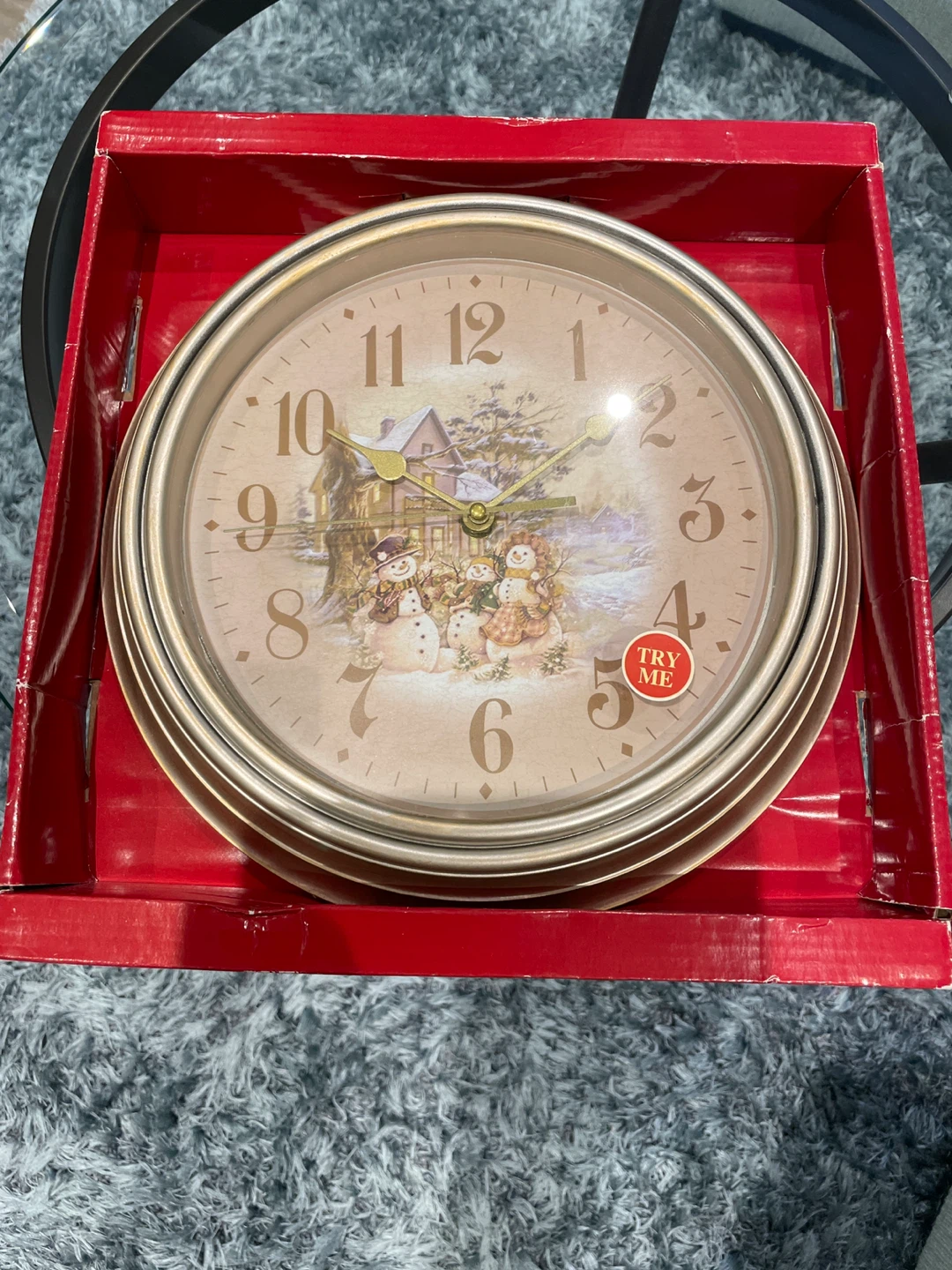 Christmas Snowman Wall Clock