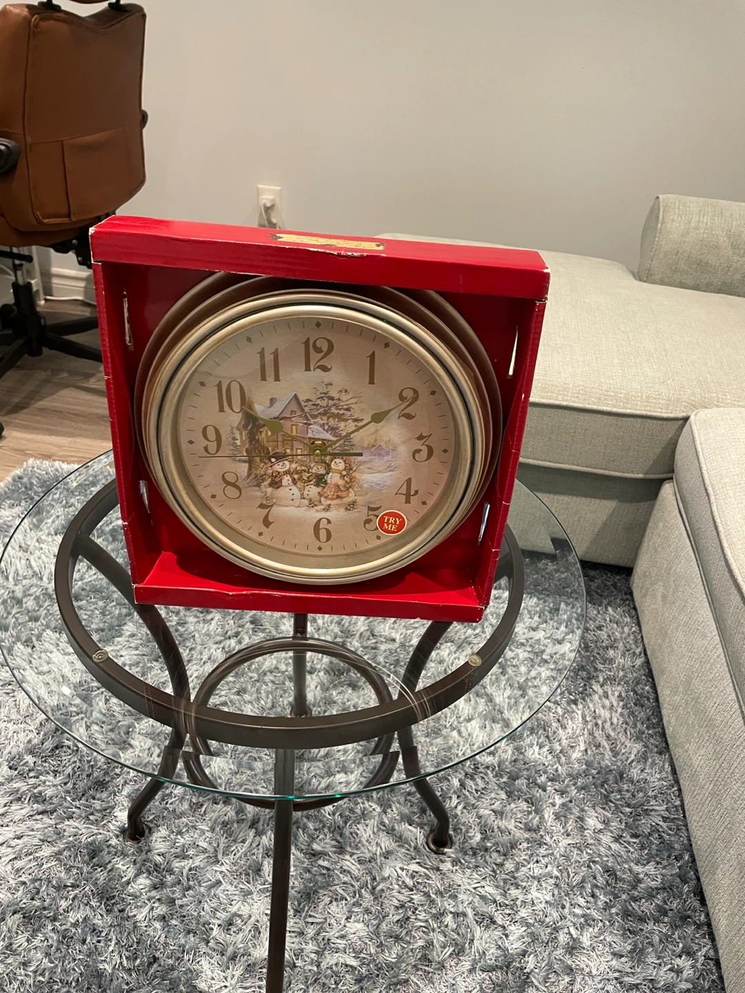 Christmas Snowman Wall Clock - photo 2