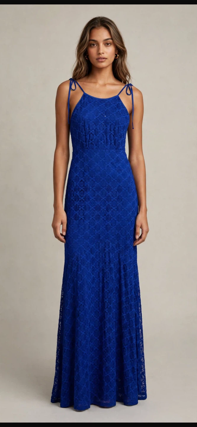 Reformation Royal Blue Lace Dress