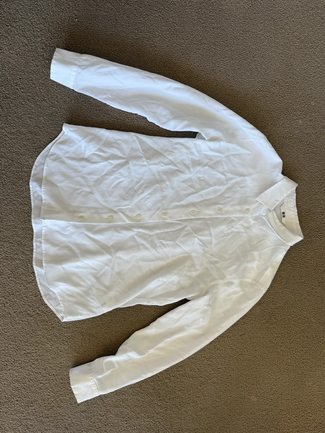 Uniqlo White Button-Down Shirt